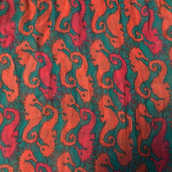 lilly pulitzer seahorse print infinity scarf - Picture 3 of 6